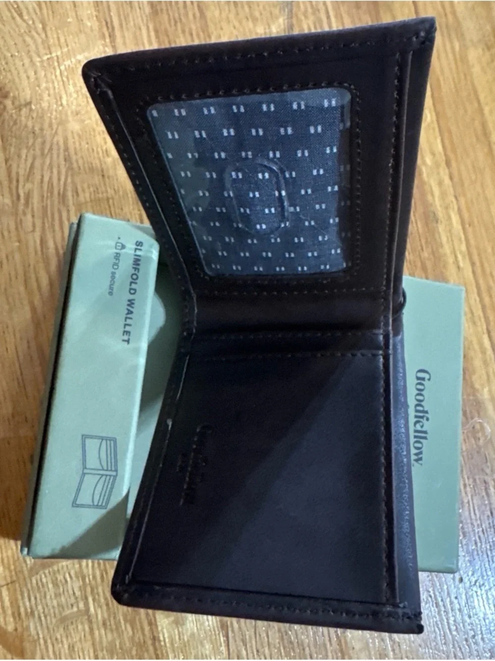 Goodfellow & Co Brown RFID Protection Slimfold Wallet
